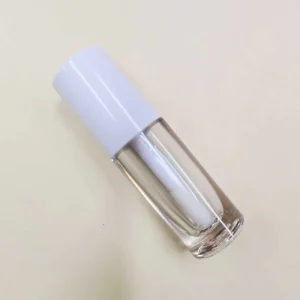 Round Shape Big Brush Capacity Cosmetic Packaging AS Material Lipgloss Lipglaze Plastic Tube Empty Container Lipgloss Tube Empty