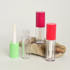 Round Transparent Large Brush-head Lip Gloss Tube Individual Packaging Cosmetic Container Empty Tube