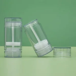 Round Twist Up Clear Deodorant Container Bottles 15g 30g 50g 75g Empty Refillable Stick Tubes for Personal Care