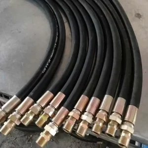 Rubber Covered Steel Wire Braided High Pressure Hydraulic Hose Oil Resistant Heat Resistant Customizable Cutting