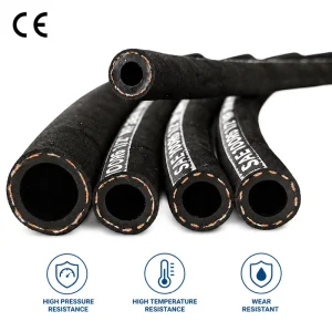 Rubber Flexible Air water Hoses 1 Inch and 2 Inch Sizes Available Customizable for Industrial and Agricultural Applications