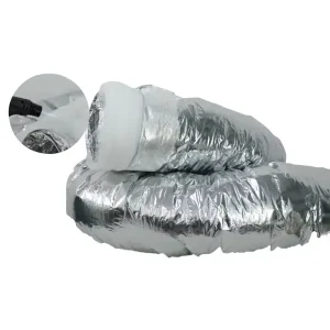 Rubber Plastic Insulation Flexible Hose for Central Air Conditioning Ventilation 150/200 Diameter 15mm Thickness