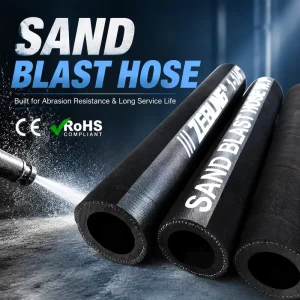 Rubber Sandblast Hose Flexible Sandblasting Hose Pipe Wear Resistant Abrasive Blasting Hose for Industry