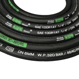 Rubber hydraulic flexible hoses for power transmission