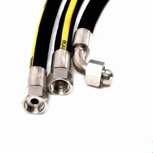 SAE 100 R1 R2 Hydraulic Hose Pipe Steel Wire Braided Flexible Rubber Tubing Oil Resistant Excavator Parts Factory