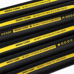 SAE 100 R12 Wire Spiral Hydraulic Hose 1/2″ 5/8″ 1 Inch Extreme High Pressure 280 Bar Flexible Rubber Lubricating Pipe