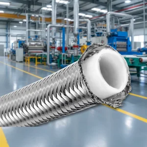 SAE 100 R14 Stainless Steel Braided PTFE Hose for Fuel System Cutting Service Available AN3-AN12 Sizes