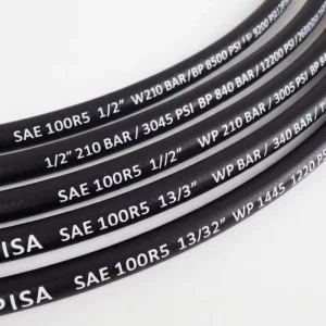 SAE 100 R5 Hydraulic Rubber Hose 1/2 5/8 7/8 Inch 1750 PSI Textile Covered Flexible Wire Reinforced Oil Pipe Manufacturer