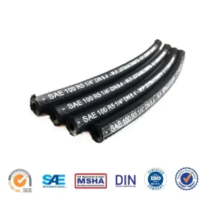 SAE 100R5 Hydraulic Hose One Wire Braid + Fiber Braid Lightweight Flexible Hose for Fuel & Oil Systems Pneumatic