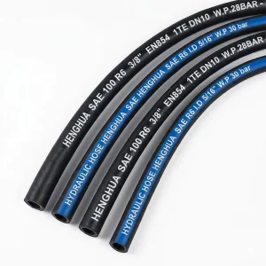 SAE 100R6 Flexible Hydraulic Hose 1/4 Inch 3/8 Inch Black Rubber Oil Fuel Tube 500 PSI Low Pressure Textile Braid Pipe