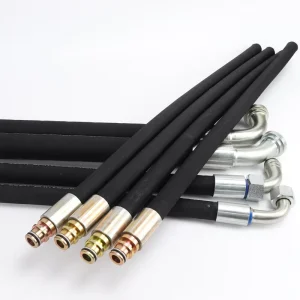 SAE100 2.25 Inch Flexible Composite Hose High Pressure (0.6-2.0Mpa) -40C~+130C Oil Weather Resistant Corrosion Resistant