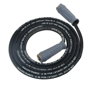 SPS 35 MPA 5075 PSI 33 FT High Pressure Washer Hose 10M K.C. Reverse Thread Quick Connect Rubber Steel Hose