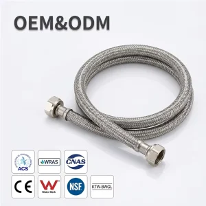 SS 304 G thread Bathroom Male and Female Thread Flexible Braided Hose Kitchen Plumbing Hose Toilet Faucet
