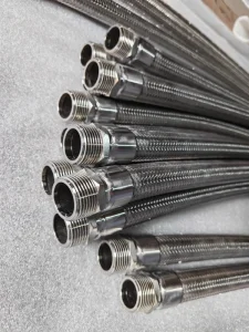 SS304 Flexible Metal Hose 10BAR BOTH END BSPT Union Water Connector Heat Resistant Industrial Hose for GAS