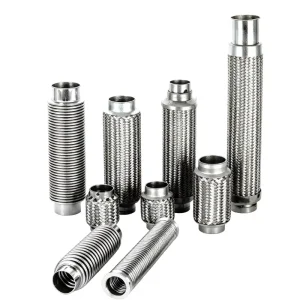 SS304 Forged Stainless Steel Vacuum Metal Bellows with Hose Connection Hexagon Head Equal Shape Smooth Surface DN32mm