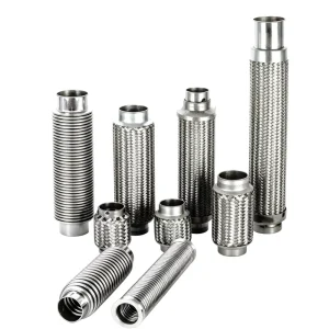 SS304 Stainless Steel Metal Braided Hose Low Pressure Corrugated Tube Infinite Straight Wave Corrugated Pipe Forged Flange