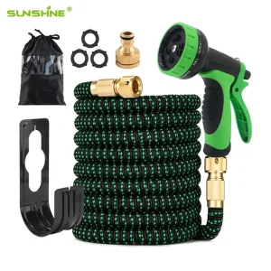 SUNSHINE 3 Layer Natural Latex Expandable Garden Hose Magic Garden Hose Expandable 50FT