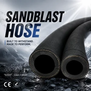 Sandblast Hose Abrasive Blast Hose Wear Resistant Rubber Hose for Sand Blasting Machine Industrial Mining OEM