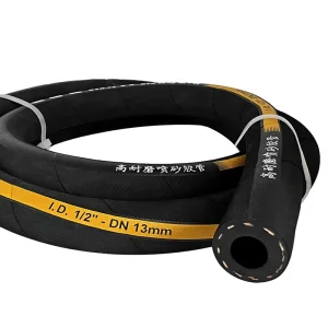 Sandblast Hose NR SBR Heavy Duty Rubber Pipe For Charred Surface And Soot Cleaning On Masonry