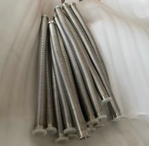 Sanitary Good Grade Customized ISO KF CF Vacuum Flexible Metal Bellow Hose with KF25 Stainless Steel End