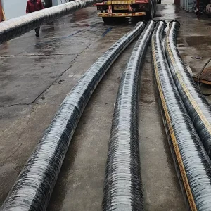 Seawater Acid and Alkali Resistant Steel Wire Spiral Reinforced Rubber Water Suction Hose with Flange