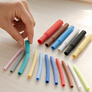 Self Lubricating Heat Shrink Silicone Rubber Tubing Anti Aging Fast Shrinking Hose Cutting for Electrical Insulation