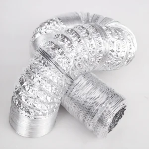 Semi Rigid Aluminum Foil Galvanized Steel Energy Saving Flexible Air Duct Filter Hose for Kitchen and Hospital Ventilation