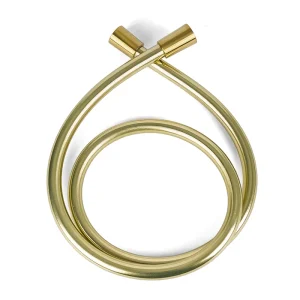 Shining Brushed Gold PEX Shower Hose Flexible Anti Burst Anti Kink with Brass Fittings for Bathroom Use