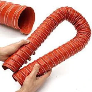Silicone Coated Glass Fiber Reinforced Duct Hose Leak proof Highly Flexible 20 to +150 Cutting Service Available