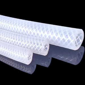 Silicone Rubber Tube High Temperature Heat Resistant Pipe Hose High Pressure Steam Mesh Explosion proof Braided Fiber 4x9mm