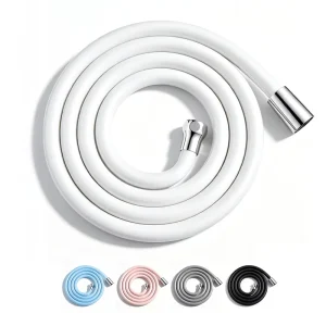 Silicone Shower Hose Flexible 1.5M Anti-Scald Soft Rubber Tube Universal Shower Head Hose Connector for Bathroom Use