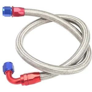 Silver AN6 AN8 AN10 Engine Oil Cooler Stainless Steel Braided Gas Oil Cooler Rubber Hose