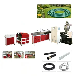Single Screw PVC Fiber Reinforced Soft Pipe Extrusion Line Garden Hose Machine High Productivity Plastic Tube