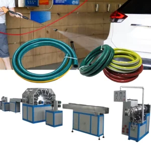 Single-screw PVC Fiber Reinforced Garden Hose Extrusion Line Recycling Water Cooling Energy Supply Pipes 28:1 L/D Ratio 150 RPM