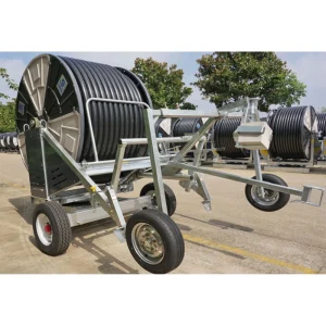 Small and Medium Farmland Watering Agriculture Hose Reel Irrigation Machine with Water Turbine or Electric Drive Unit