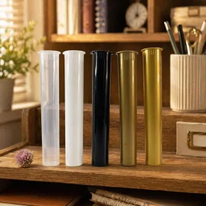 Smell Proof Plastic Pop Top Tubes for Small Product Storage and Packaging