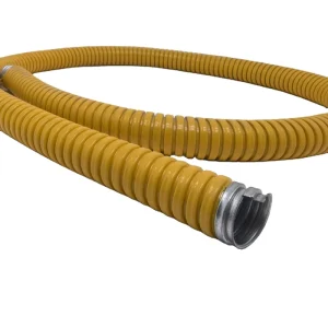 Smooth Yellow High Pressure Resistant Wear resistant Explosion proof Flame Resistant Steel PVC Coated Flexible Hose Pipe