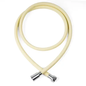 Soft Touch Cream Yellow Silicone Shower Hose with Soft Flexible Design for Bright and Comfortable Bathroom