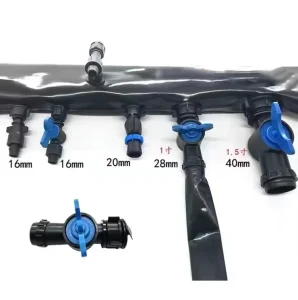 Soft flexible hose internal and external threaded connectors elbows three way and four way water pipe plugs