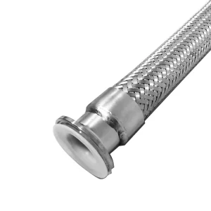 Solvent Resistant PTFE Lined Stainless Steel Braided Hose Durable Flexible Hose for Petrochemical Industries