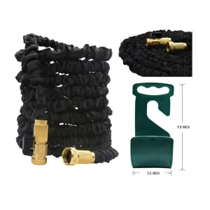 Space Saving Expandable 3/4” Diameter Lightweight Anti kink Anti UV Garden Hose for Lawn Watering and Car Washing