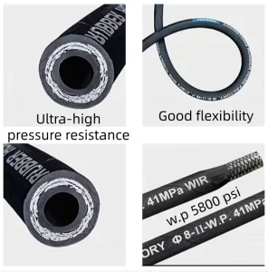 Special Steel Wire Rubber High Pressure Water Hose for Cleaning Machines