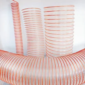 Spiral Clear Industrial Vacuum Copper Wire Air Duct Ventilation Hose Flexible PVC Duct Hose