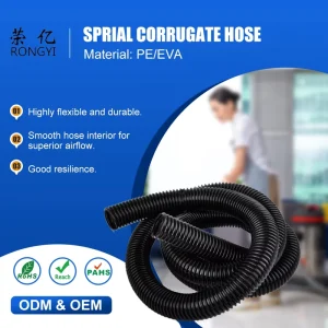Spiral Corrugate Hose Electric Good Resilience Flexible Custom Industrial Vacuum Cleaner Hose for Household and Outdoor Use