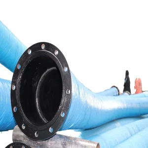 Spiral Reinforced Industrial Rubber Hose with Flange Connection