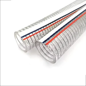 Spiral Steel Wire Reinforced High Pressure Soft Hose Flexible Clear PVC