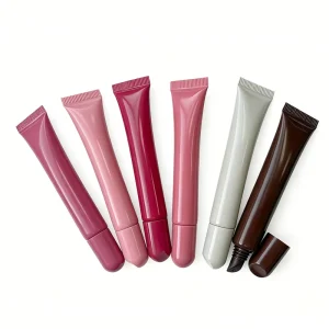 Spot 10ml Lip Glaze Hose Pink Red Lip Gloss Squeeze Empty Plastic Screw Cap Tube Cosmetic Packaging Model BT3194 Guangdong