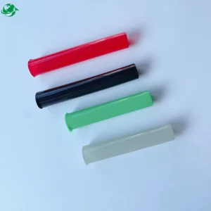Squeeze Open 116mm 95mm PP Roll Tube Black White Colors Transparent Pop Tops Custom Colors Plastic Packing Tubes