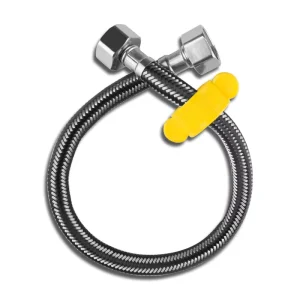 Stainless Steel 304 Wire Braided Flexible Hose High Pressure Cold Water Hose EPDM Tube for Toilet Water Heater F1/2 M12*1
