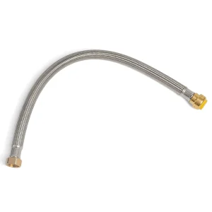Stainless Steel Braided Flexible Water Connector Hose with Push Fit Brass Fittings for Plumbing and Water Heater